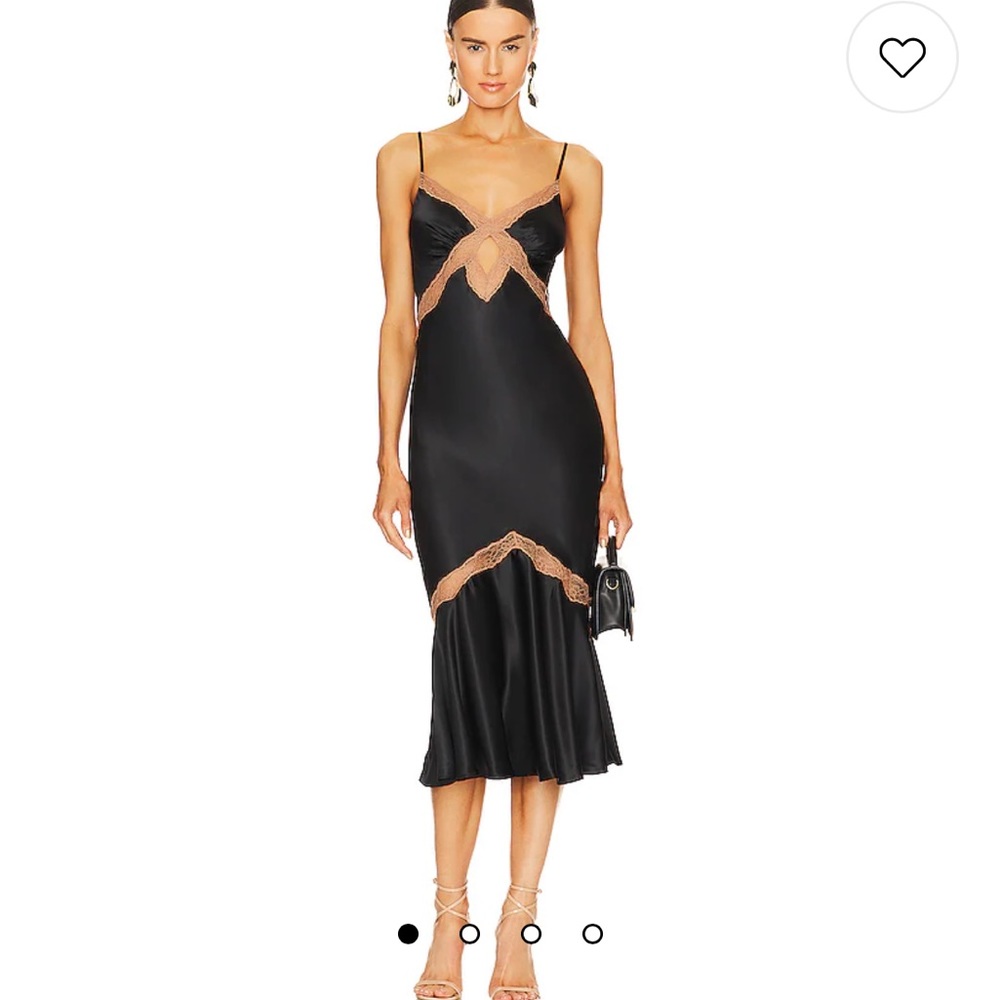Cami NYC Black and Tan Midi Dress